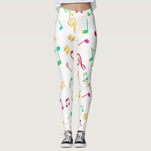 Musikmuster Leggings (Vorderseite)