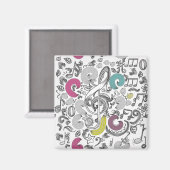 Musikmuster Magnet (Vorderseite/Rückseite)