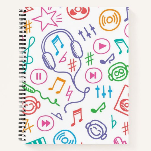 Musikmuster Notizblock (Vorderseite)