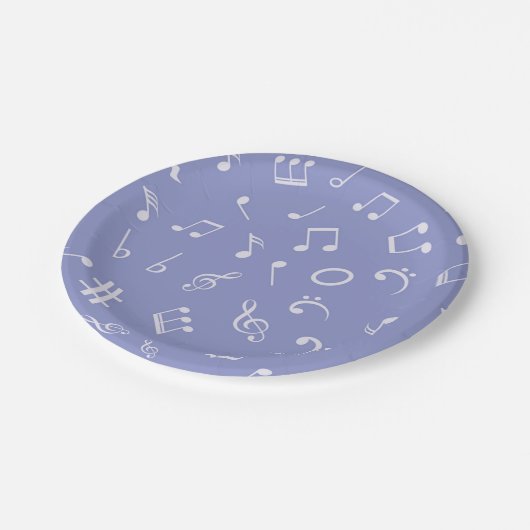 Musikmuster Pappteller (Schrägansicht)