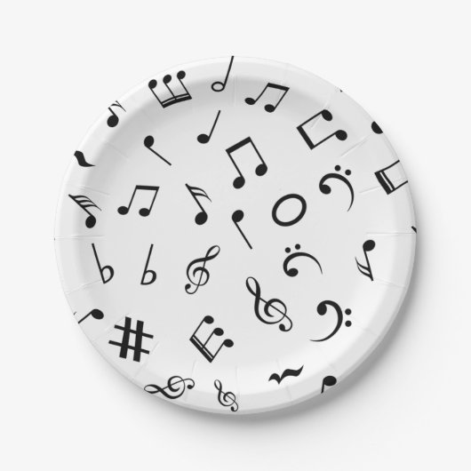 Musikmuster Pappteller (Vorderseite)
