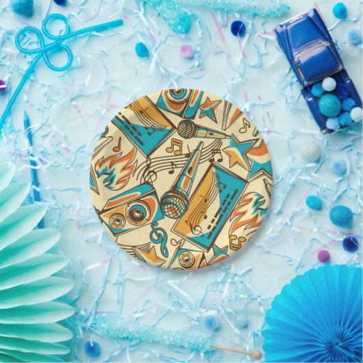 Musikmuster Pappteller (Party)