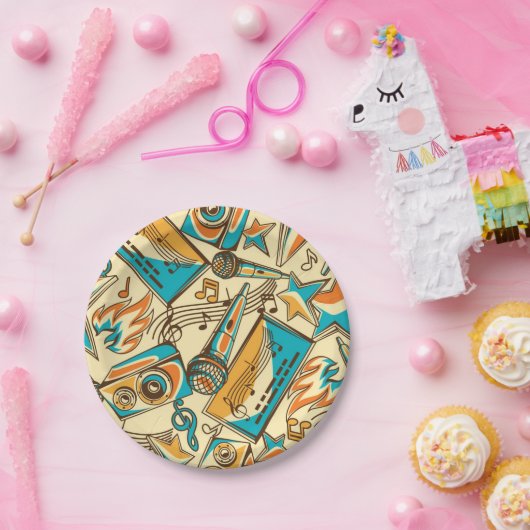 Musikmuster Pappteller (Party)