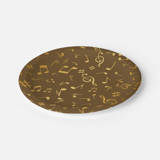 Musikmuster Pappteller (Schrägansicht)