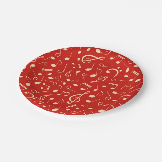 Musikmuster Pappteller (Schrägansicht)