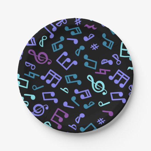 Musikmuster Pappteller (Vorderseite)