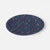 Musikmuster Pappteller (Schrägansicht)