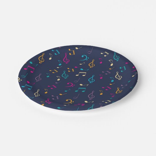 Musikmuster Pappteller (Schrägansicht)