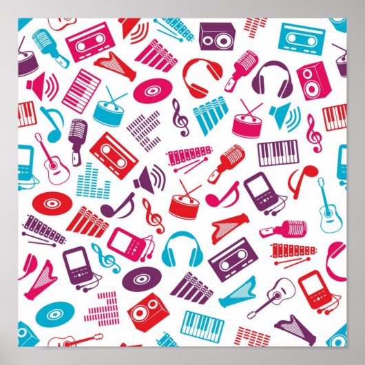 Musikmuster Poster (Vorne)
