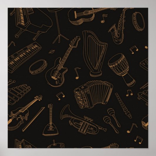 Musikmuster Poster (Vorne)