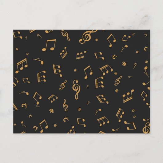 Musikmuster Postkarte (Vorderseite)