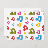 Musikmuster Postkarte (Vorne/Hinten)