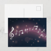 Musikmuster Postkarte (Vorne/Hinten)