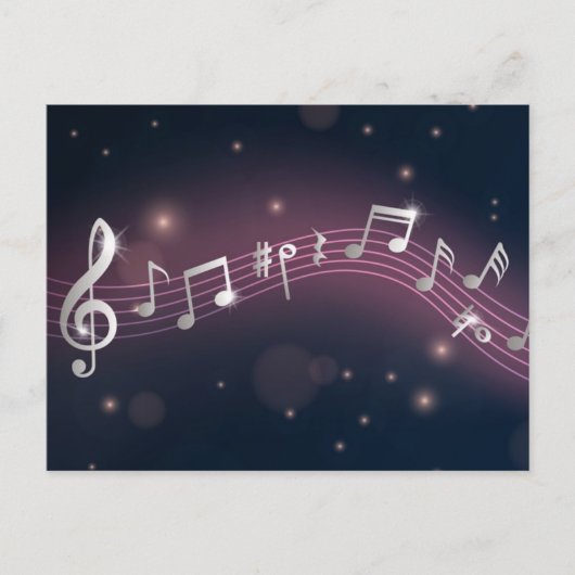 Musikmuster Postkarte (Vorderseite)