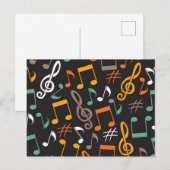Musikmuster Postkarte (Vorne/Hinten)