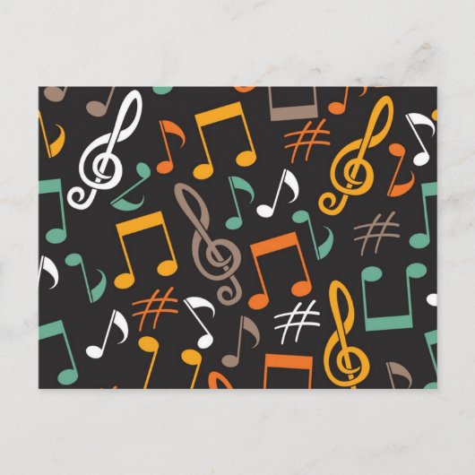 Musikmuster Postkarte (Vorderseite)