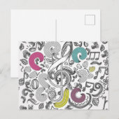 Musikmuster Postkarte (Vorne/Hinten)