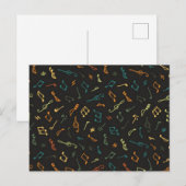 Musikmuster Postkarte (Vorne/Hinten)