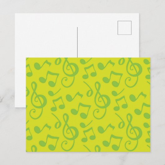 Musikmuster Postkarte (Vorne/Hinten)