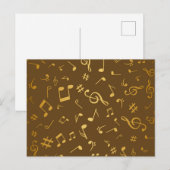 Musikmuster Postkarte (Vorne/Hinten)
