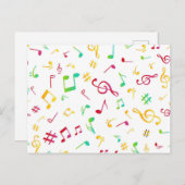 Musikmuster Postkarte (Vorne/Hinten)