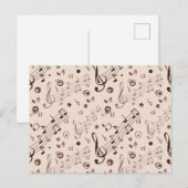 Musikmuster Postkarte (Vorne/Hinten)