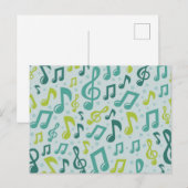 Musikmuster Postkarte (Vorne/Hinten)