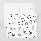 Musikmuster Postkarte (Vorne/Hinten)