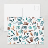 Musikmuster Postkarte (Vorne/Hinten)