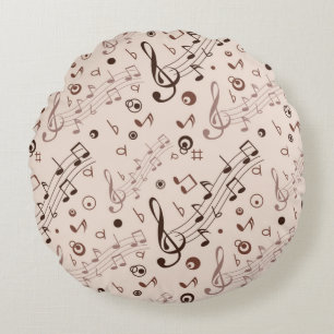 Musikmuster Rundes Kissen