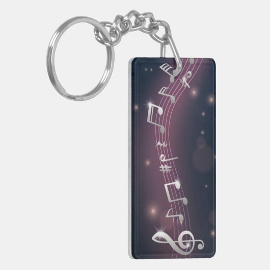 Musikmuster Schlüsselanhänger (Vorderseite links)
