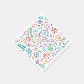 Musikmuster Serviette (Ecke)