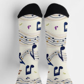 Musikmuster Socken (Oben)