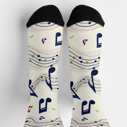 Musikmuster Socken (Oben)