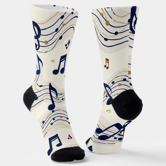 Musikmuster Socken (Gewinkelt)