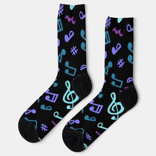 Musikmuster Socken (Linkes Detail)