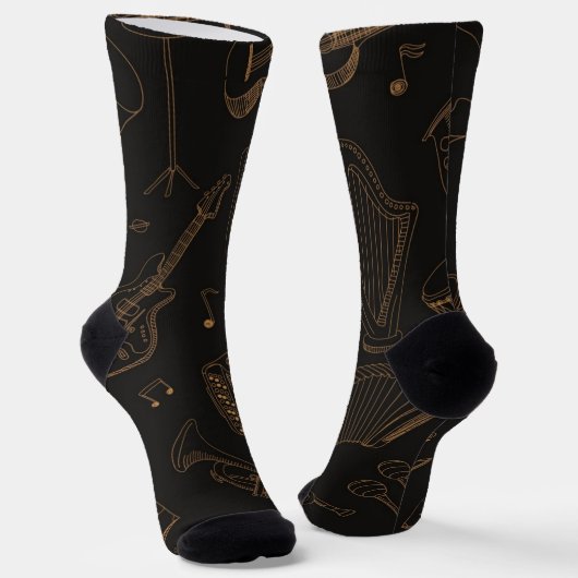 Musikmuster Socken (Gewinkelt)