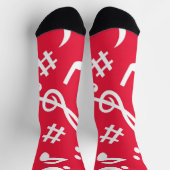 Musikmuster Socken (Oben)