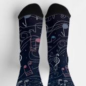 Musikmuster Socken (Oben)