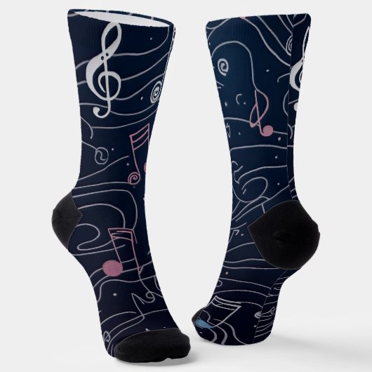 Musikmuster Socken (Gewinkelt)