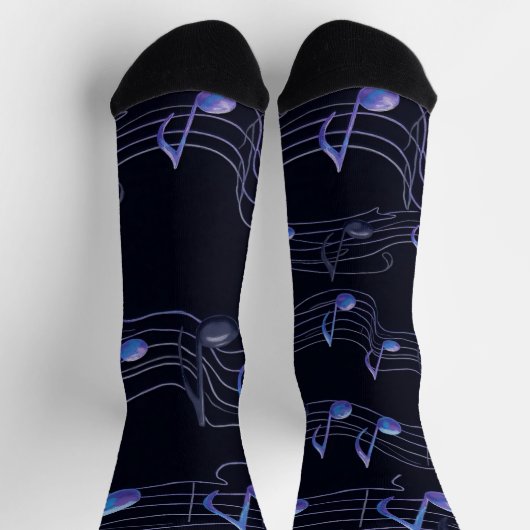 Musikmuster Socken (Oben)