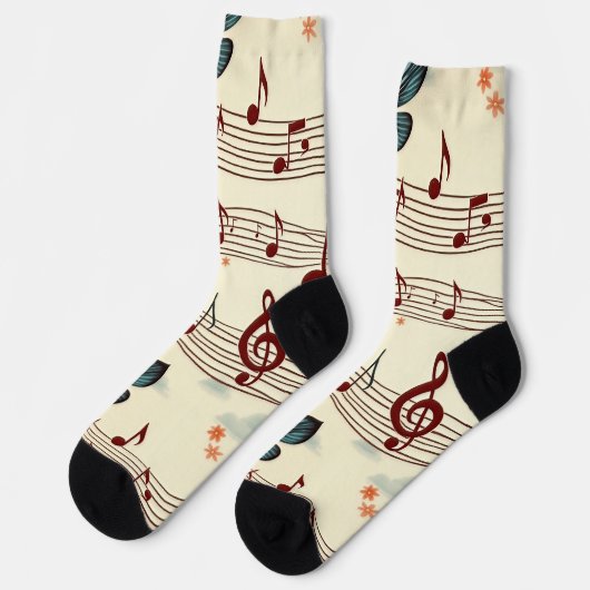 Musikmuster Socken (Linkes Detail)
