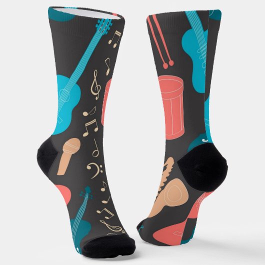 Musikmuster Socken (Gewinkelt)