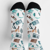 Musikmuster Socken (Oben)