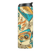 Musikmuster Thermosbecher (Nach links gedreht)