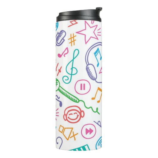 Musikmuster Thermosbecher (Nach links gedreht)