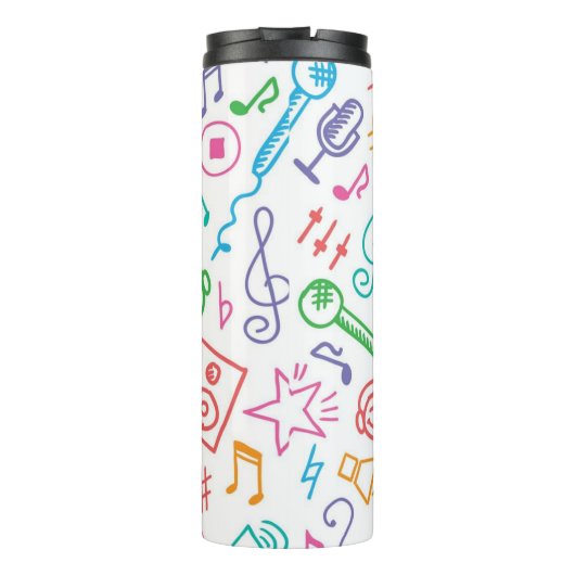 Musikmuster Thermosbecher (Rückseite)