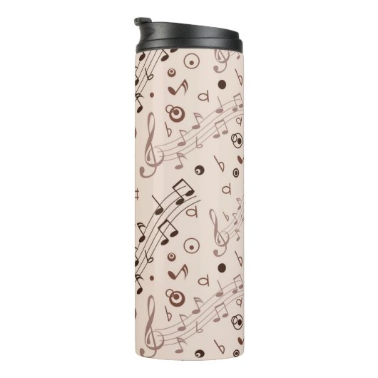 Musikmuster Thermosbecher (Nach rechts gedreht)