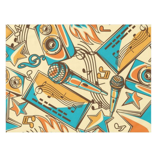 Musikmuster Tischdecke (Vorderseite (Horizontal))