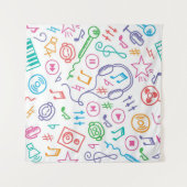 Musikmuster Wandteppich (Vorderseite (Horizontal))